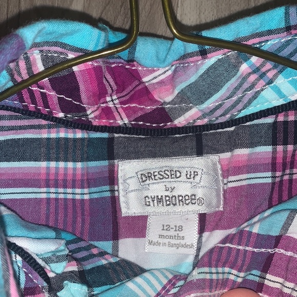 Gymboree blue and purple button up 12-18M - Picture 4 of 6